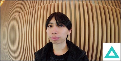 昼間の人物：魚眼レンズで見ているよう アクションカメラおすすめ イメージ