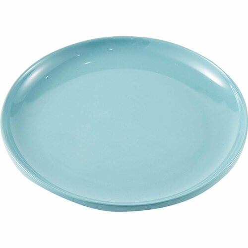 ニトリ 綺麗にスタッキングできるお皿 18cm(DAY Value ミドルターコイズブルー) イメージ1