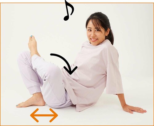 ワンポイントアドバイス:ポジションを工夫するのがコツ ズボラストレッチおすすめ イメージ