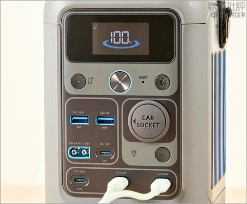 USB-Cの2ポートから急速充電可能 小型ポータブル電源おすすめ イメージ