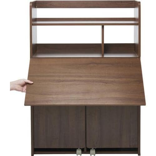 机とラックが一体化した収納家具 イメージ2