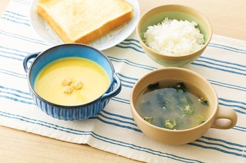 忙しい朝はプロテインスープでたんぱく質を摂ろう！ プロテインスープおすすめ イメージ