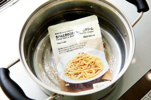 「素材を生かしたパスタソース 生ハムときのこのポルチーニ」2