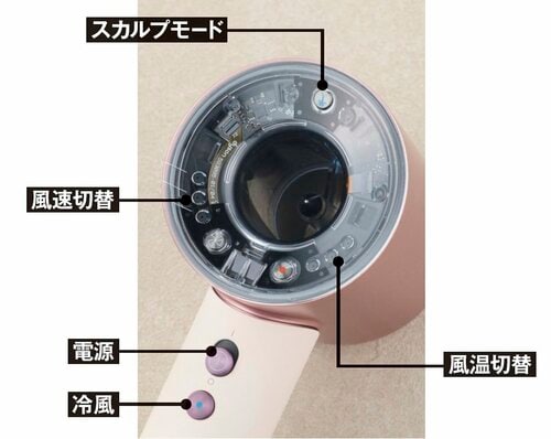 ボタン多めで操作はやや煩雑 高級ドライヤーおすすめ イメージ