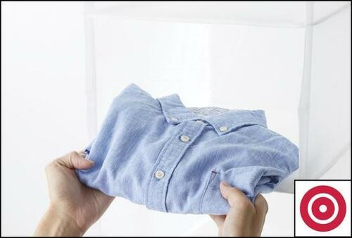 ポイント1:幅が広くて服が入れやすい IKEA雑貨おすすめ イメージ