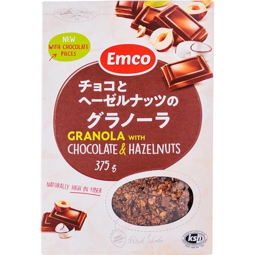 グラノーラおすすめ Emco チョコとヘーゼルナッツのグラノーラ イメージ1