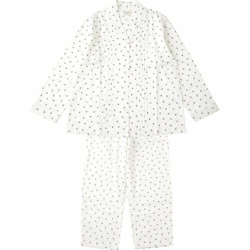 レディースパジャマおすすめ ナルエー 50/ダブルガーゼプチローズテーラードパジャマ イメージ1