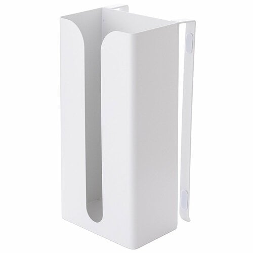 ペーパータオルホルダーおすすめ 山崎実業 ポリ袋&キッチンペーパーホルダー ホワイト イメージ1