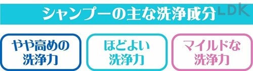 シャンプーの主な洗浄成分 プチプラシャンプーおすすめ イメージ