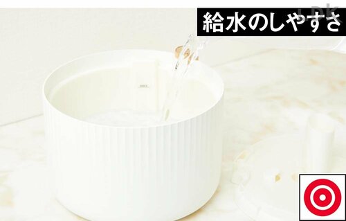 水を入れやすくて操作もボタン1つのみ 小型加湿器おすすめ イメージ