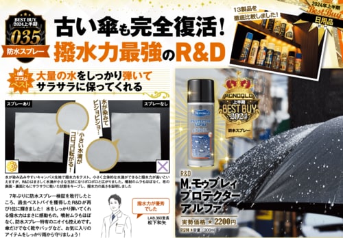 【MONOQLO2024上半期ベストバイ】の記事一覧はこちら 防水スプレーおすすめ イメージ2