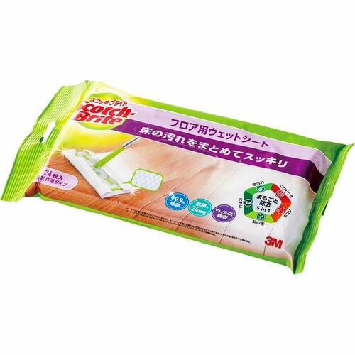 フローリング用掃除シートおすすめ スリーエム・ジャパン スコッチ・ブライト フロア用ウエットシート イメージ