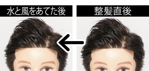 ちょっとの雨や風ではビクともしません！ ヘアジェルおすすめ イメージ