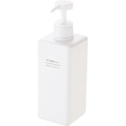 無印良品「PET詰替ボトル・ホワイト 600ml」 イメージ