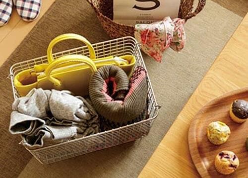 [活用②]あえて出しっ放し！カバンや布小物をまとめて イメージ