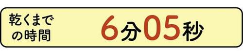テスト結果2:速乾性 イメージ
