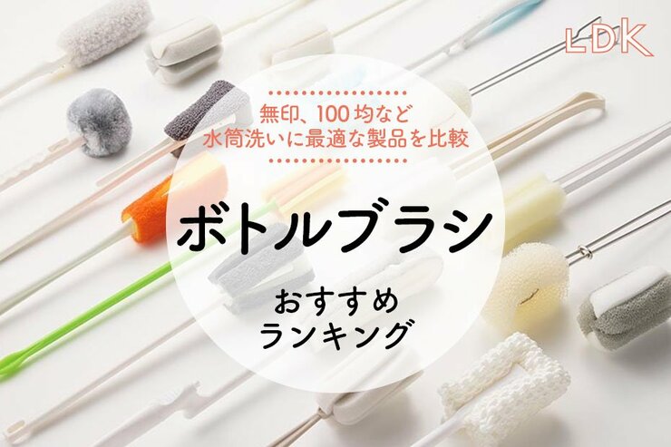 ボトルブラシのおすすめランキング。LDKが無印、100均などの人気製品を比較