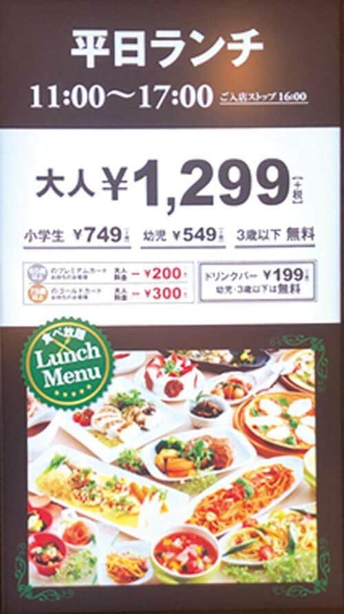 実食したコースはこちら 食べ放題チェーンおすすめ イメージ