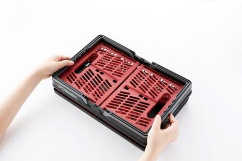 作業途中の部品や工具は組み立て式バスケットで一時収納!