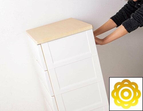 倒れても引き出しが飛び出ない! プラスチックチェストおすすめ イメージ