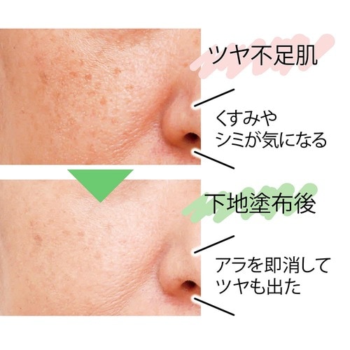 補正力が高い下地でファンデレスでもOK イメージ