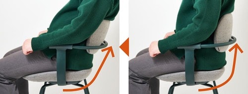 自然な体勢で伸びできる イメージ