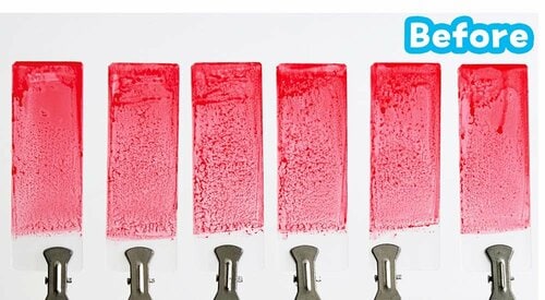 1：油脂を塗布したスライドガラス 食器用洗剤おすすめ イメージ