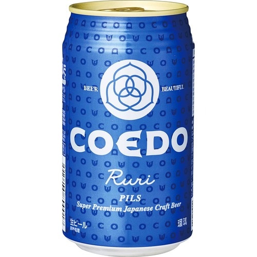 クラフトビールおすすめ コエドブルワリー COEDO 瑠璃-Ruri- 350ml×24本 イメージ