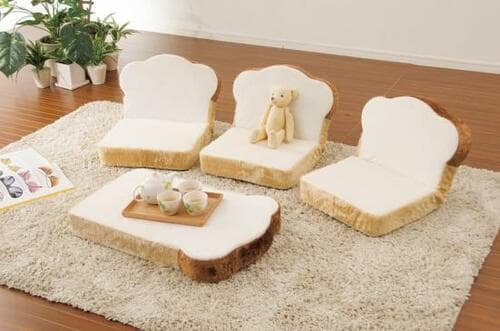 ［6］食パンに座れちゃう！ 「ミニ食パン座椅子セット」 イメージ