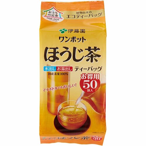 【2位】伊藤園「ワンポット エコティーバッグ ほうじ茶」 緑茶・ほうじ茶ティーバッグおすすめ イメージ