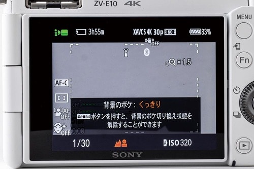 背景をボカす、ボカさないがボタンひとつでできる Vlogカメラおすすめ イメージ2