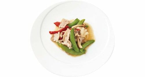 タイヘイ:国産豚肉とスナップエンドウの塩炒め