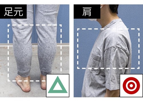 おすすめの理由2:上半身は無事でも足元に少し水ハネ イメージ