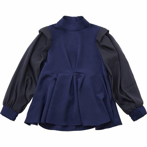 セレモニースーツおすすめ RUIRUE BOUTIQUE オーガンジースリーブタックフレアトップス&シークレットゴム・スリムテーパードパンツ(ボウタイ付き) イメージ2