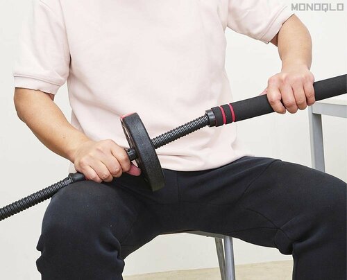 【汎用性】プレートの種類は標準的だがバーベル変換できて静音性も高い 可変式ダンベルおすすめ イメージ2