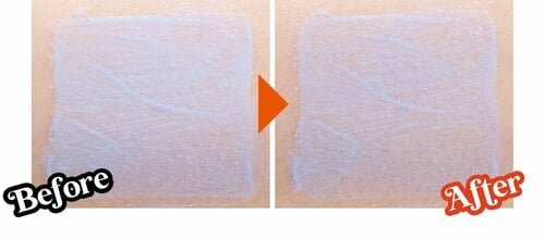 耐水性：わずかに薄まった程度 ウォータープルーフの日焼け止めおすすめ イメージ