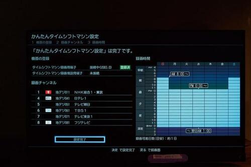 「タイムシフトマシン」機能も健在 イメージ