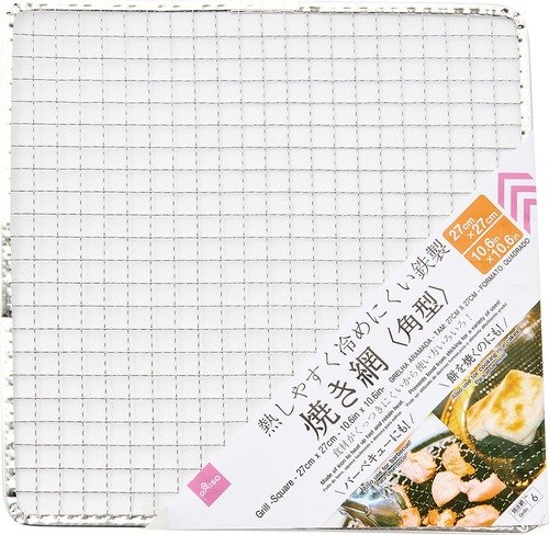 ソロキャンプのおすすめギアおすすめ ダイソー 焼き網(角型) イメージ