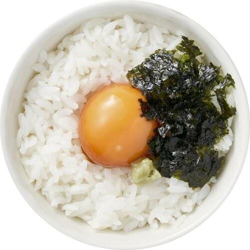「ワサビとゴマ油香る黄身醤油のせご飯」