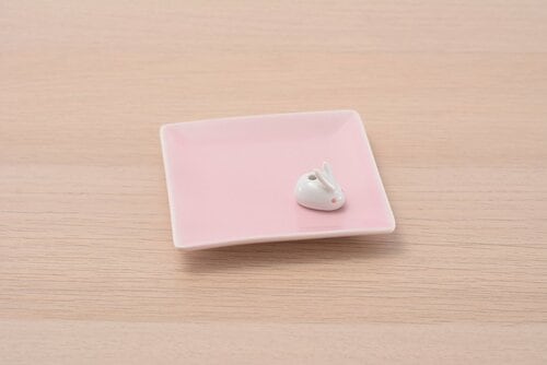 第9位:日本香堂(Nippon Kodo)「陶器香皿&ウサギ香立(ピンク)」 イメージ
