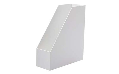 無印良品:ポリプロピレンスタンドファイルボックス・A4用・ホワイトグレー