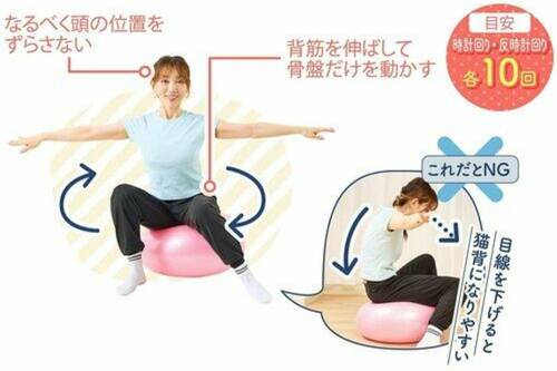 骨盤調整 バランスボールおすすめ イメージ