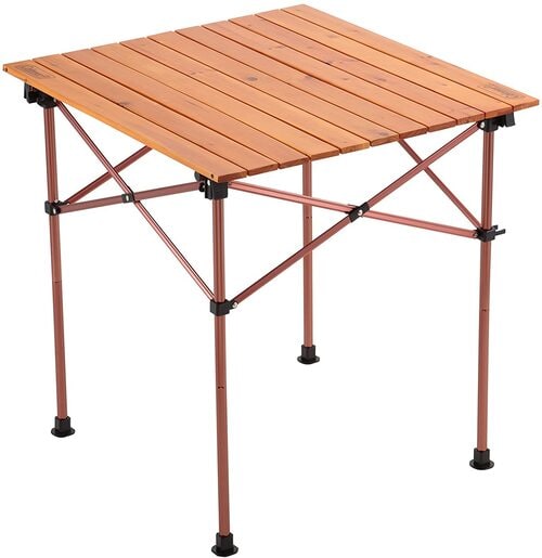 アウトドアテーブルおすすめ コールマン ナチュラルウッドロールテーブル 65 イメージ1