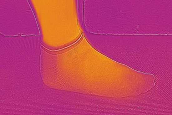 足の指の汗を吸収してくれるGUのドライフィンガーソック