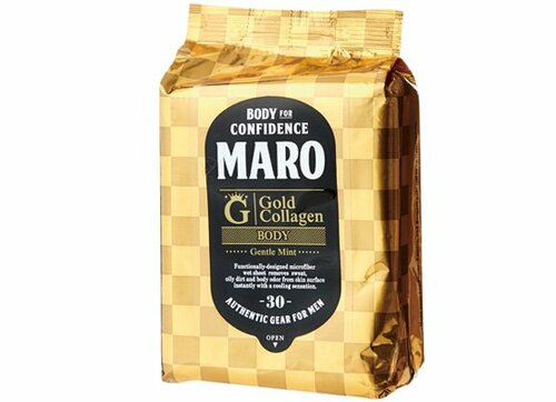 制汗シート:消臭:汗:MARO:プレミアムボディシート ゴールド