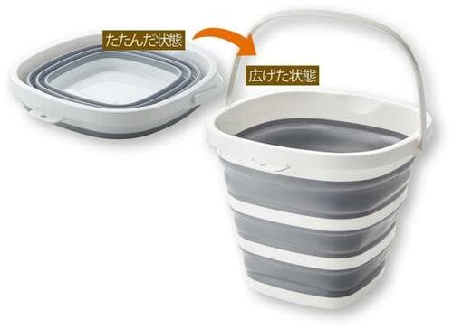 【A評価】機能賞：ダイソー「折りたたみ角バケツ 7.5L」 ダイソー・セリア・キャンドゥ・スリコおすすめ イメージ2