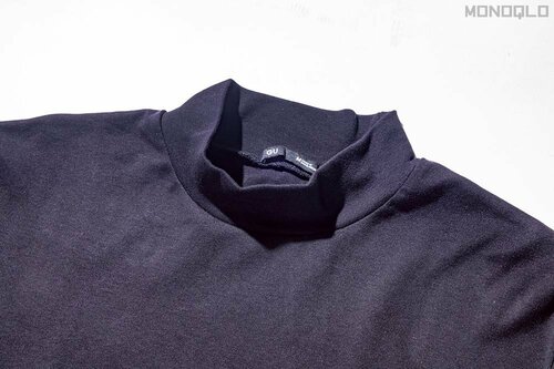 アイテム2：GU「ソフトコットンモックネックT（長袖）」 格安メンズファッションコーデおすすめ イメージ2