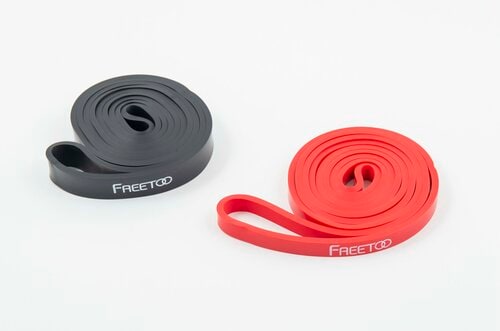 トレーニングチューブおすすめ FREETOO フィットネスチューブ（レッド＋ブラック） イメージ