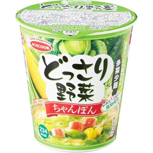 カップラーメンおすすめ エースコック どっさり野菜 ちゃんぽん イメージ1