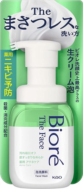 ビオレ「ザフェイス 泡洗顔料 アクネケア(医薬部外品)」 ニキビ肌向け洗顔料おすすめ イメージ